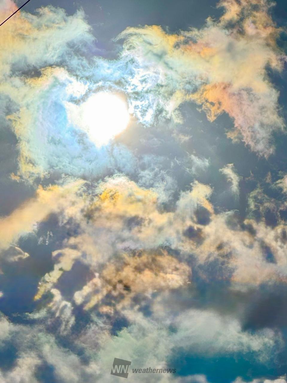 虹色の雲 注目の空の写真 ウェザーニュース