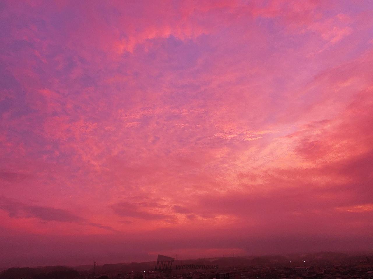 色鮮やかな夕焼け 注目の空の写真 ウェザーニュース