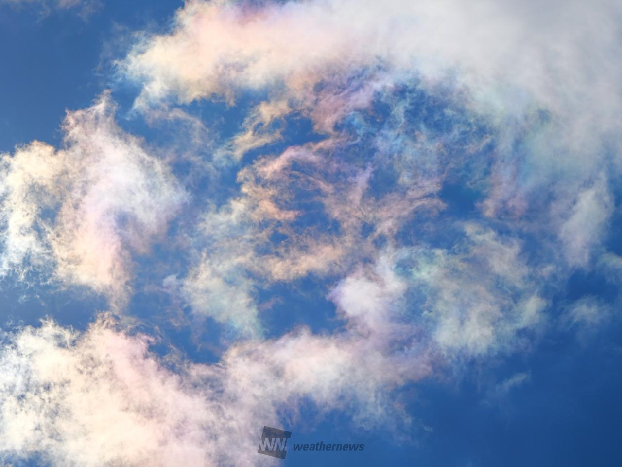虹色の雲 注目の空の写真 ウェザーニュース