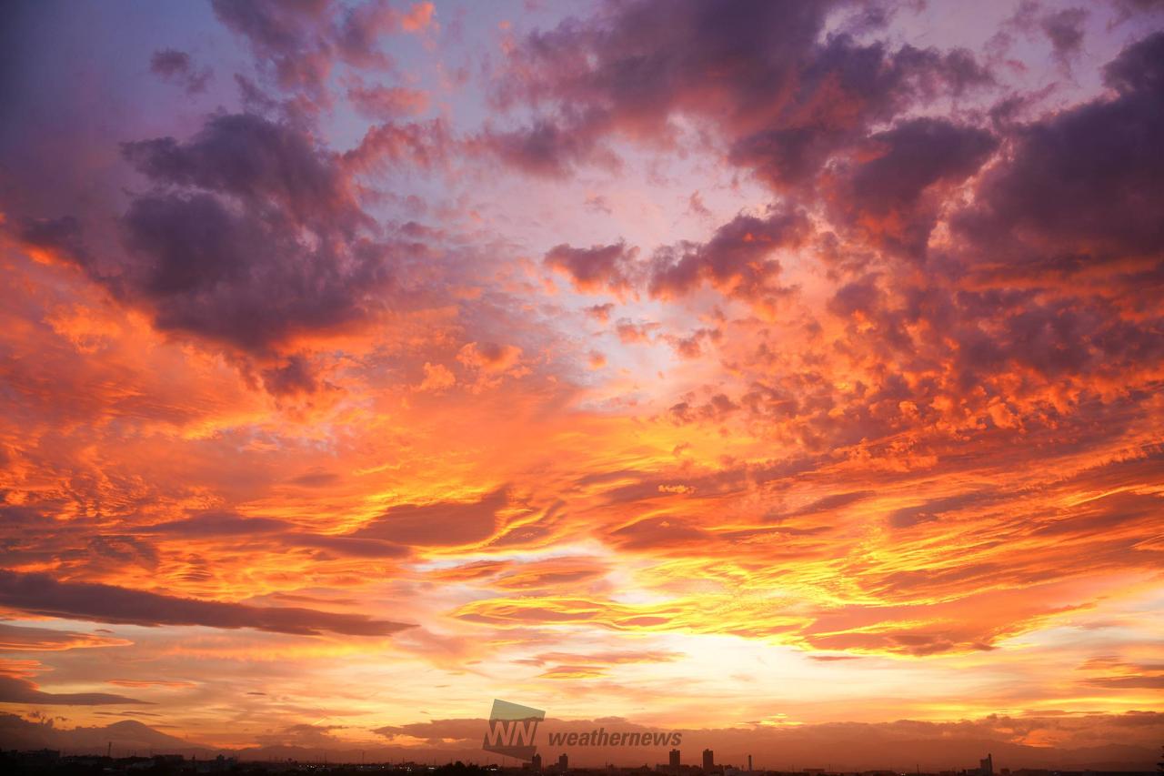 夕焼けリポート🌆 注目の空の写真 ウェザーニュース