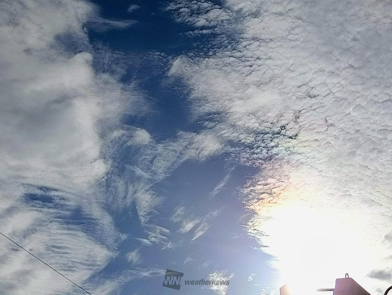 虹色に染まる雲 注目の空の写真 ウェザーニュース