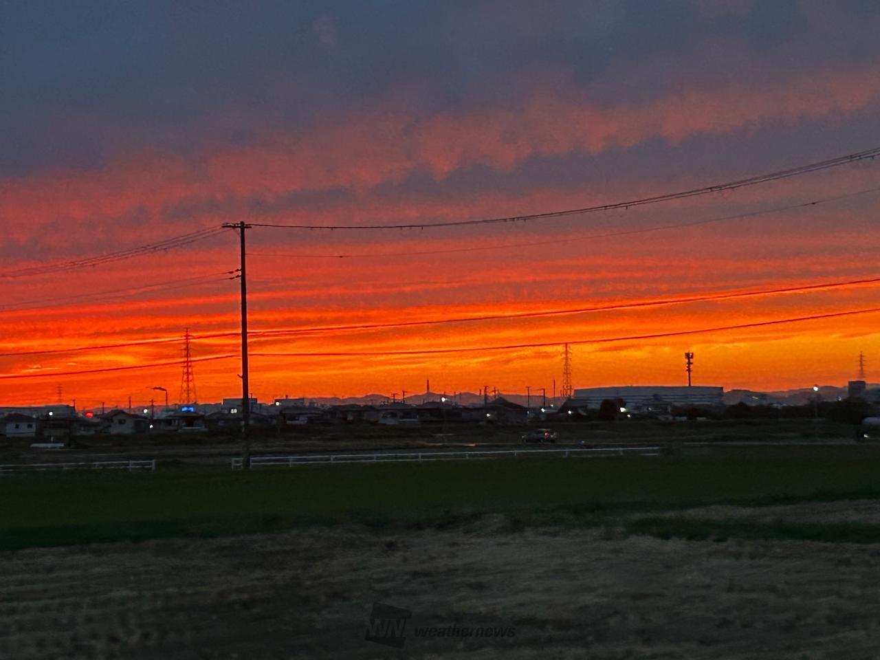 染まる夕焼け 注目の空の写真 ウェザーニュース