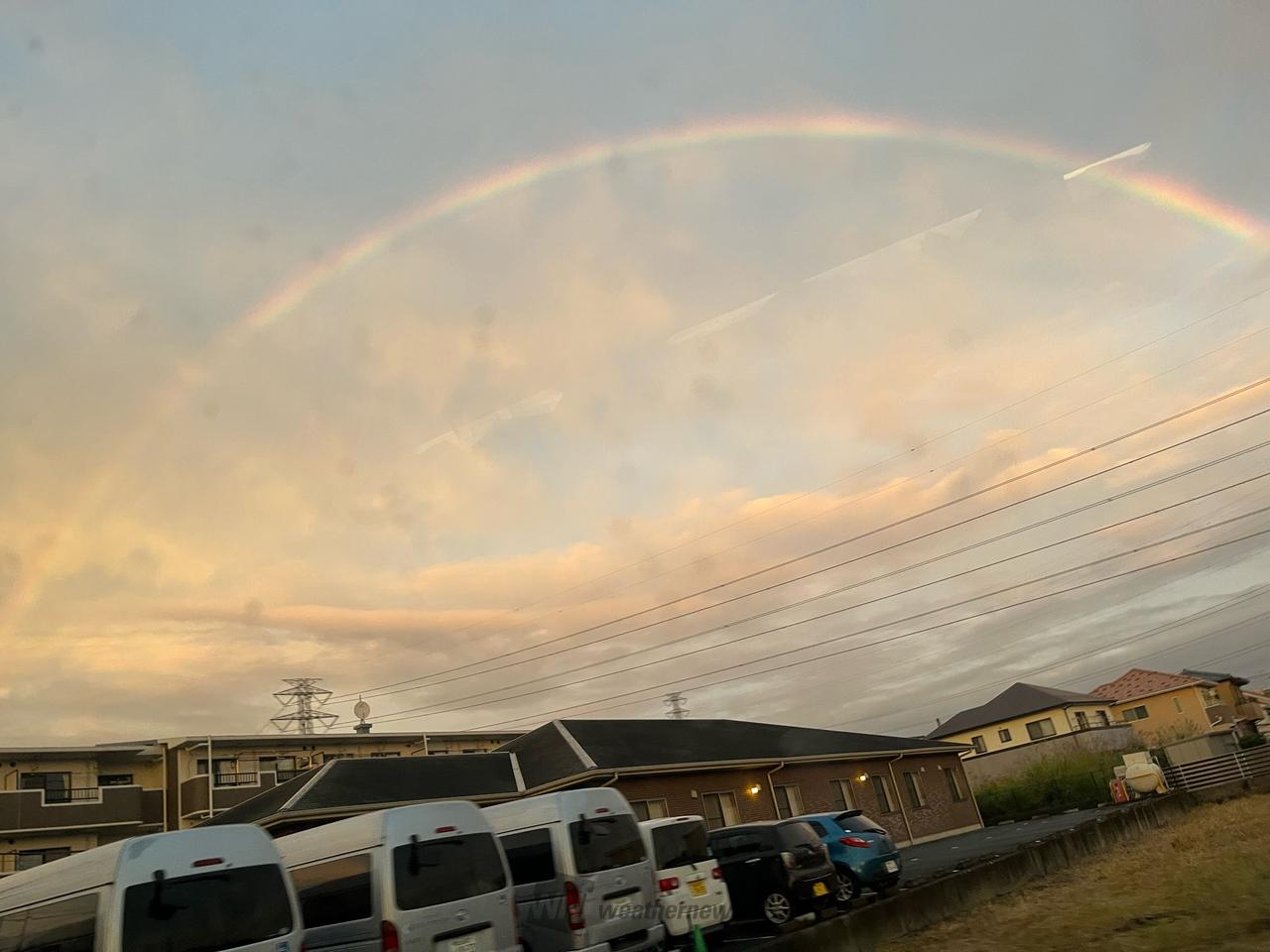 夕虹🌈 注目の空の写真 ウェザーニュース