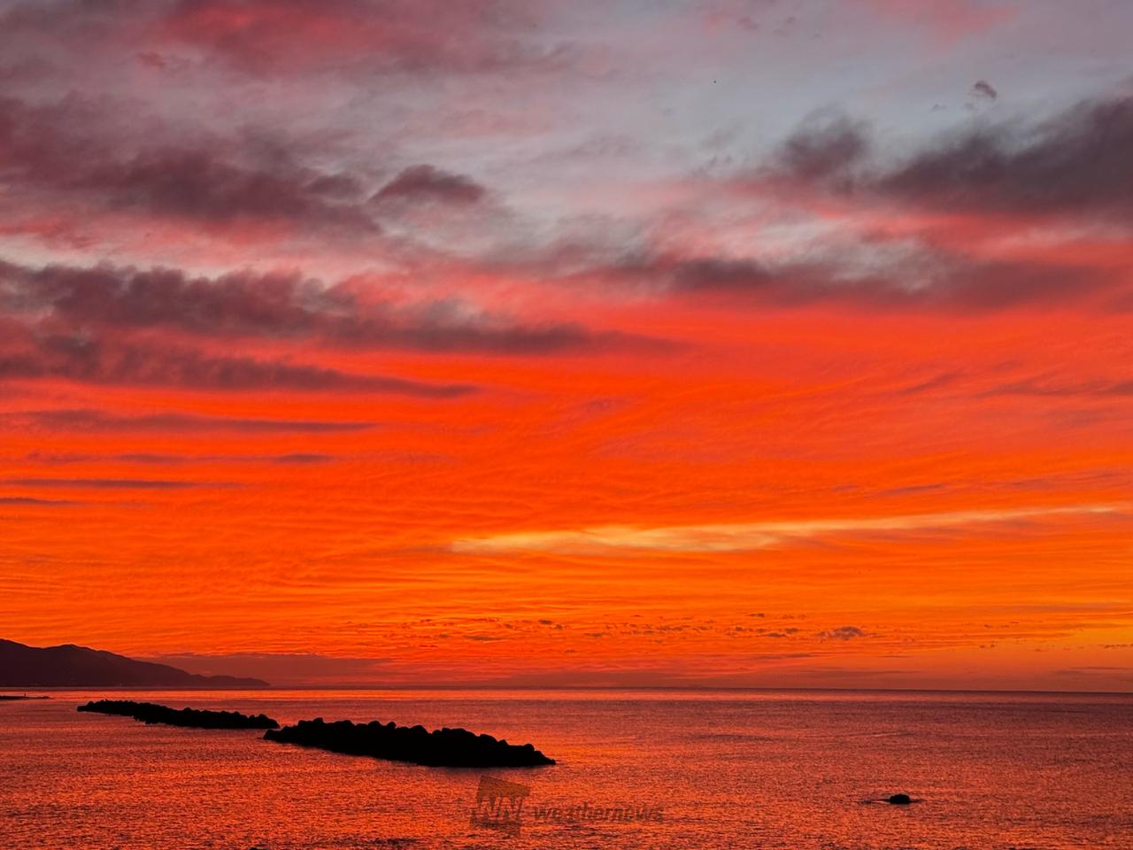 鮮やかな夕焼け 注目の空の写真 ウェザーニュース