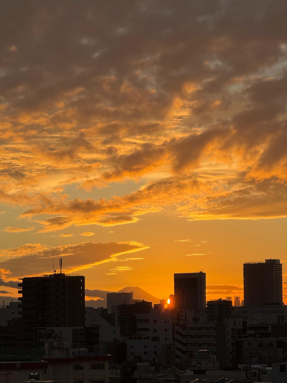 穏やかな夕陽・夕焼け 注目の空の写真 ウェザーニュース