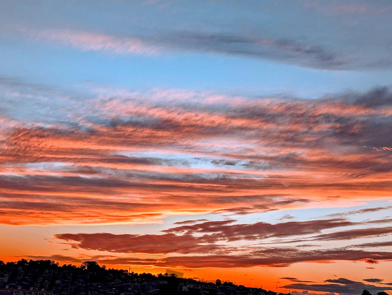 穏やかな夕陽・夕焼け 注目の空の写真 ウェザーニュース