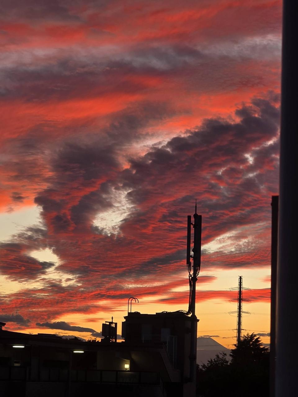 穏やかな夕陽・夕焼け 注目の空の写真 ウェザーニュース