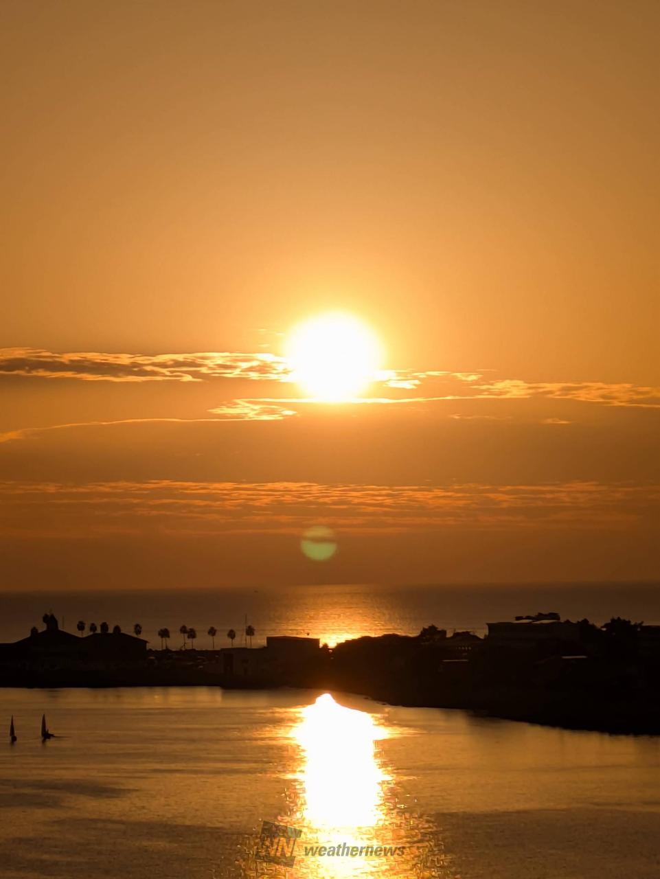 二十四節気「立冬」の夕焼け 注目の空の写真 ウェザーニュース