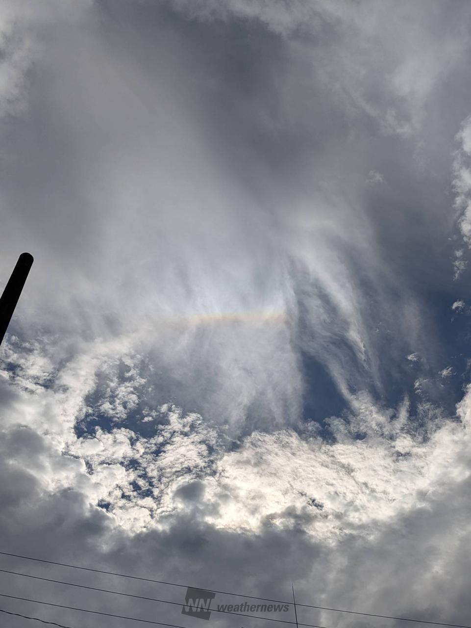 空に逆さ虹 注目の空の写真 ウェザーニュース