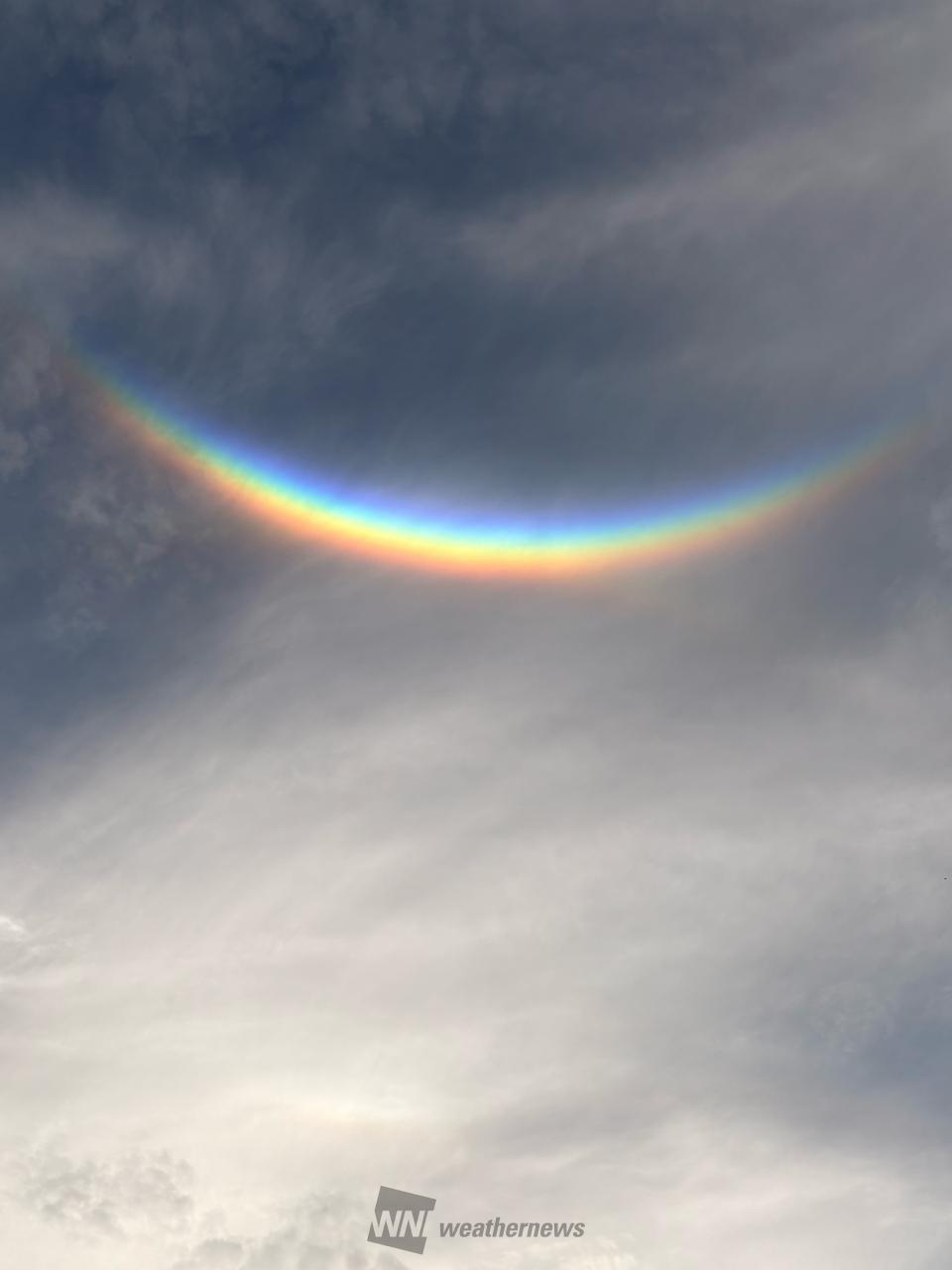 空に逆さ虹 注目の空の写真 ウェザーニュース