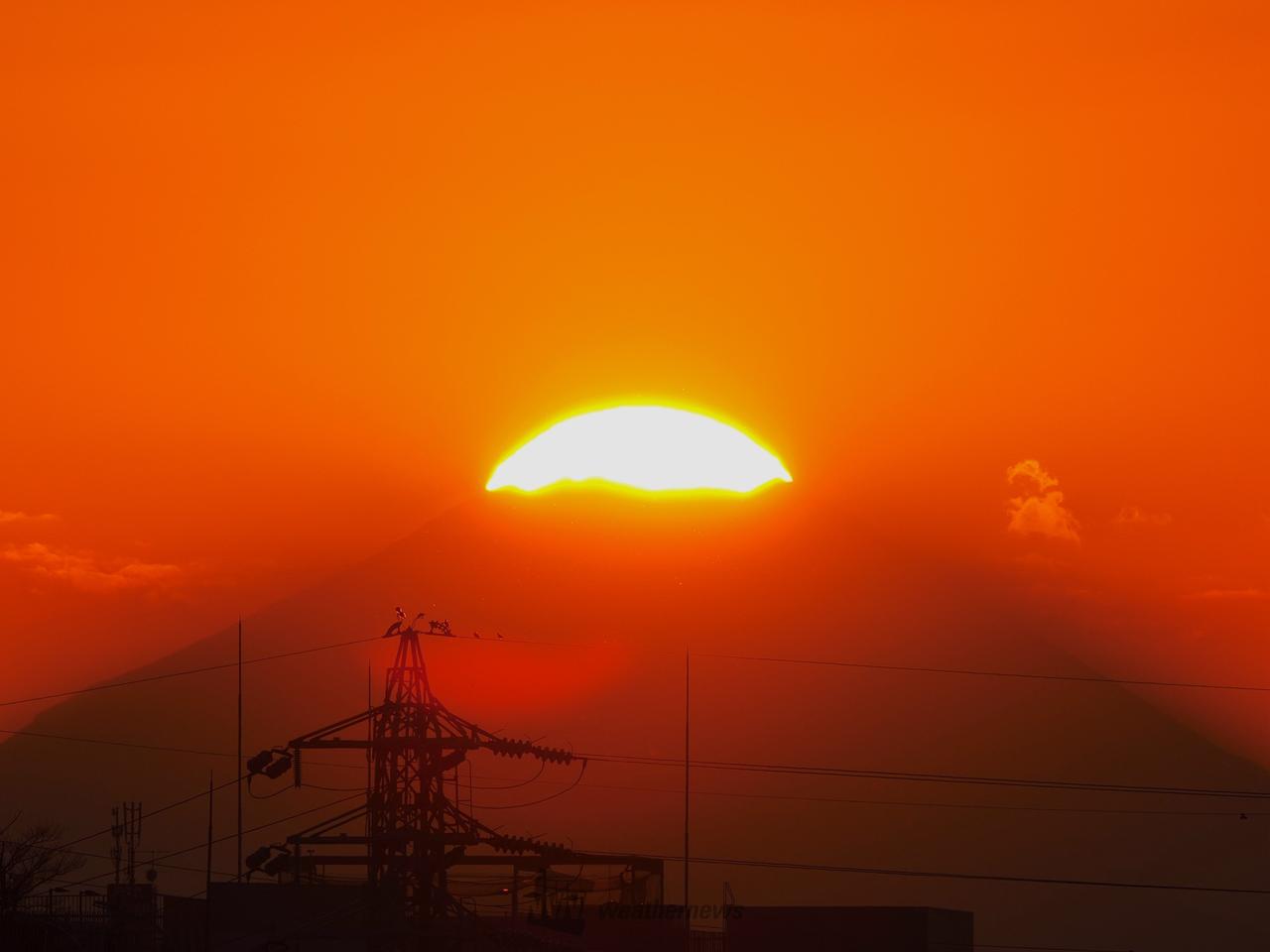絶景！ダイヤモンド富士 注目の空の写真 ウェザーニュース