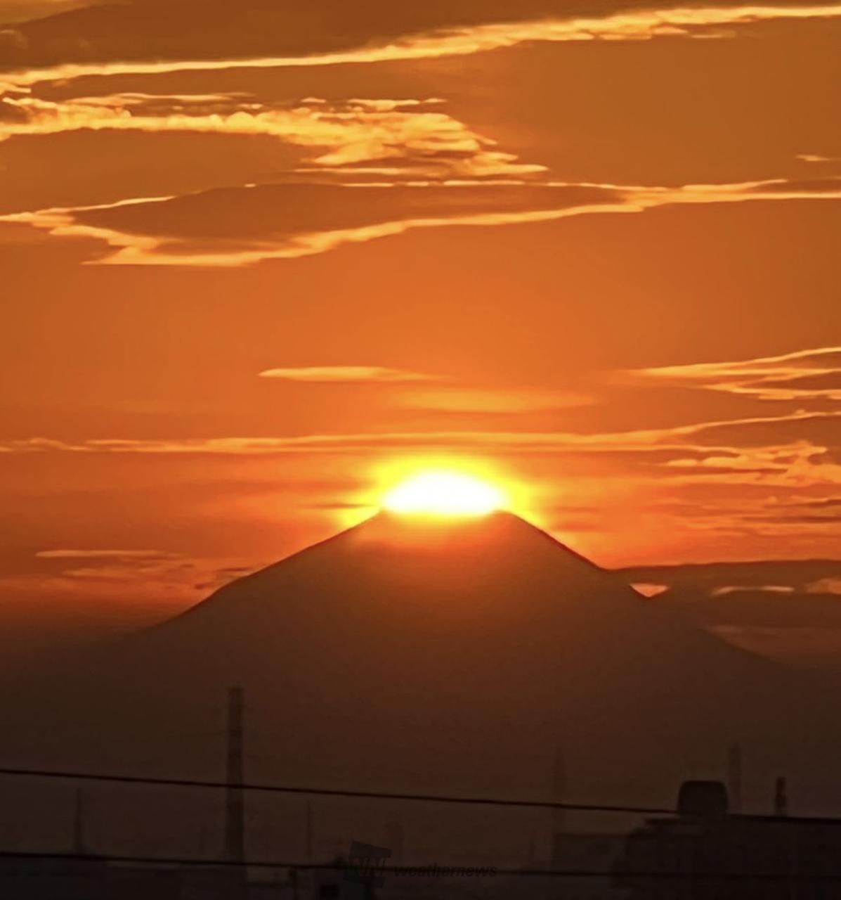 絶景！ダイヤモンド富士🗻 注目の空の写真 ウェザーニュース