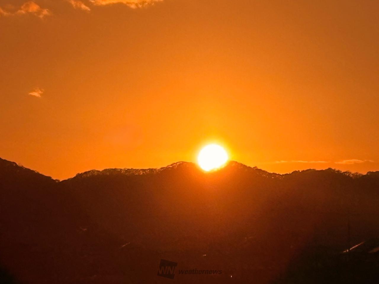 沈む夕陽 注目の空の写真 ウェザーニュース