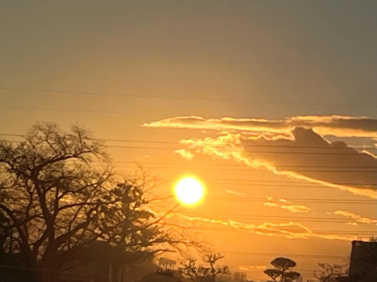 冬の夕焼け 注目の空の写真 ウェザーニュース