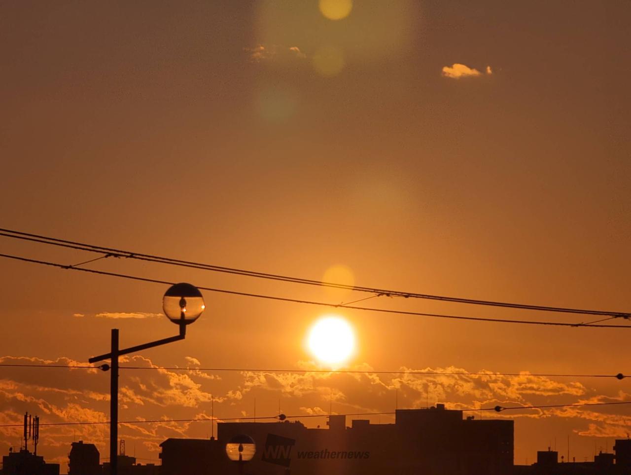 師走最初の金曜日の夕焼け 注目の空の写真 ウェザーニュース