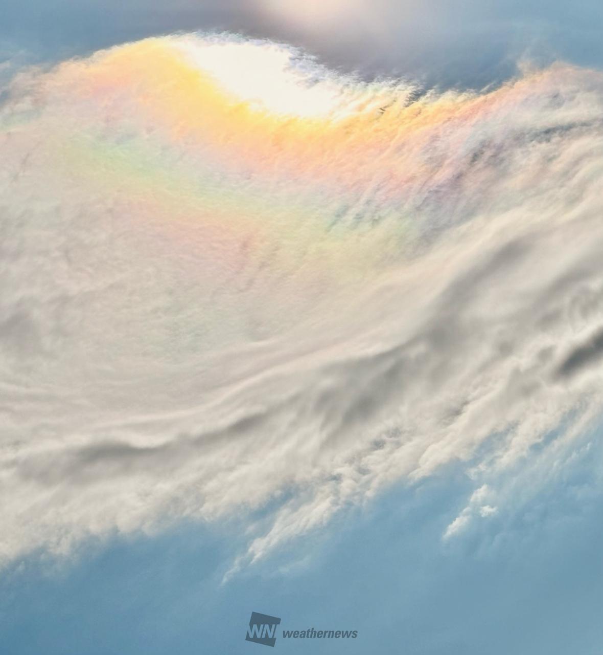 虹色の雲 注目の空の写真 ウェザーニュース