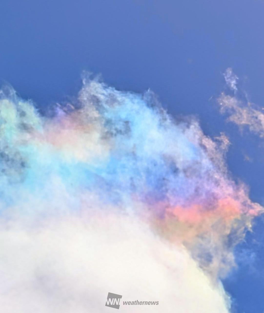 虹色の雲 注目の空の写真 ウェザーニュース