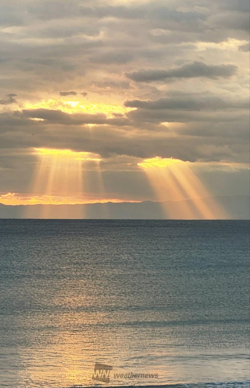 天使の梯子 注目の空の写真 ウェザーニュース