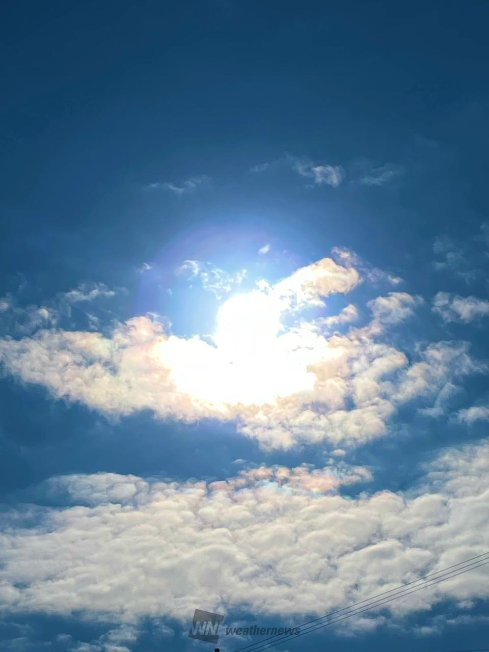 虹色の雲 注目の空の写真 ウェザーニュース