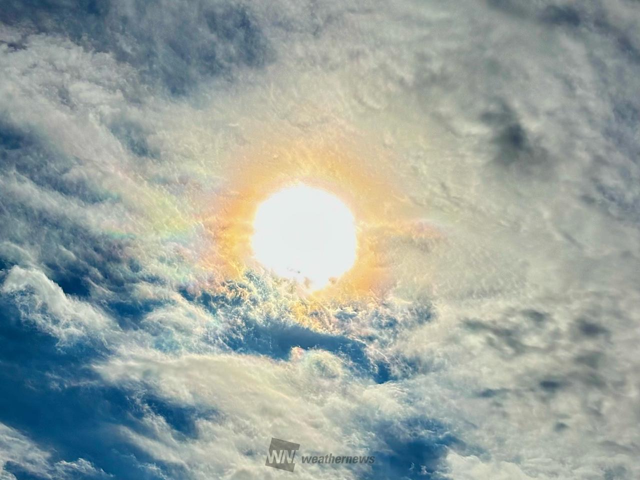 虹色の雲 注目の空の写真 ウェザーニュース