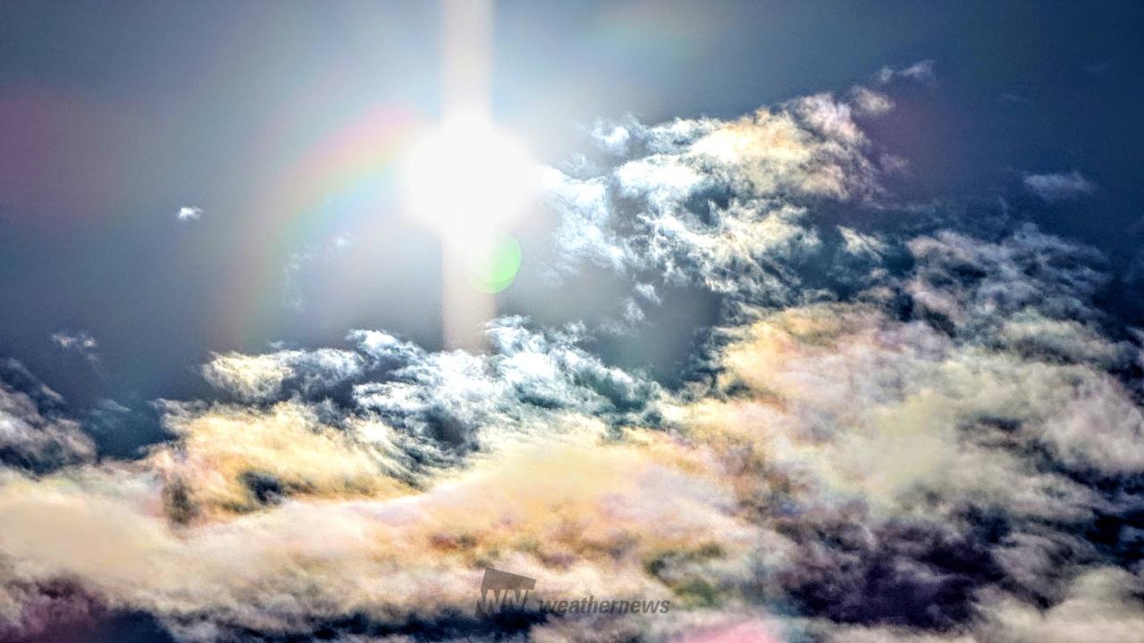 虹色の雲 注目の空の写真 ウェザーニュース