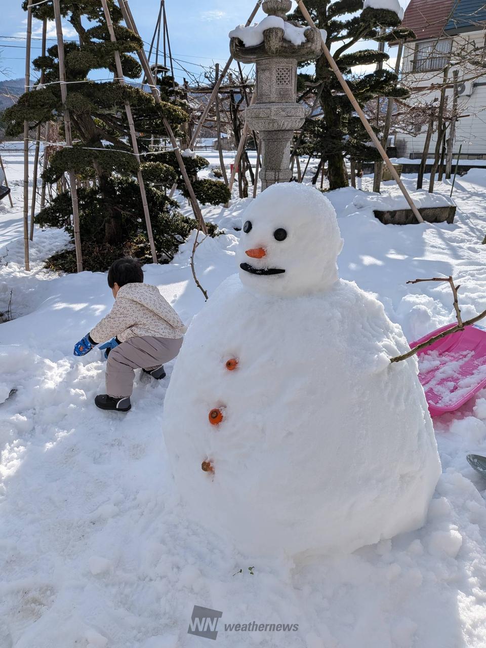 力作！雪だるま 注目の空の写真 ウェザーニュース