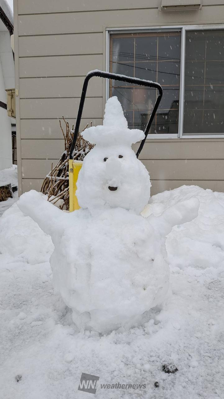 力作！雪だるま 注目の空の写真 ウェザーニュース