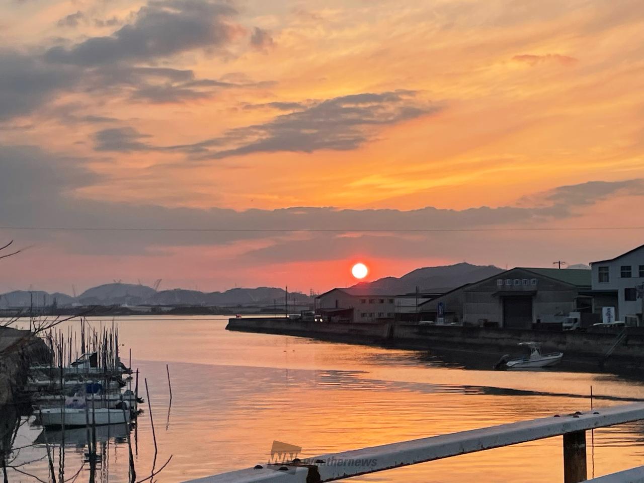 年末の夕焼けタイム 注目の空の写真 ウェザーニュース