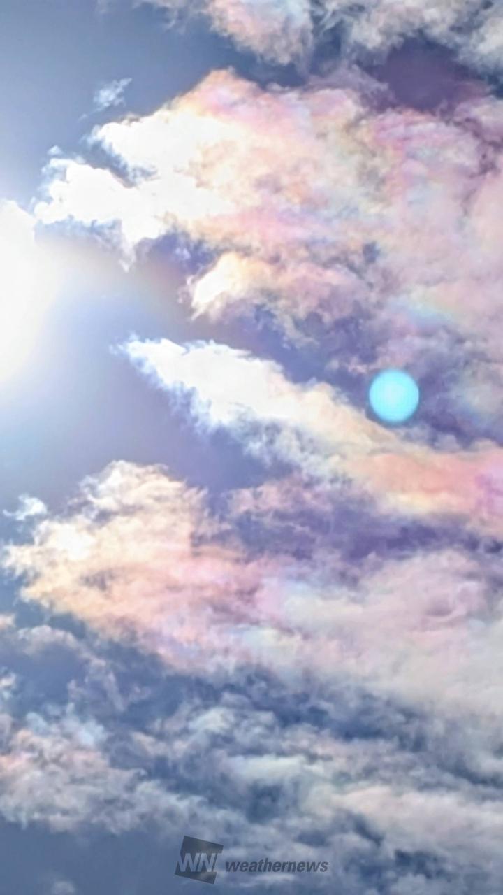虹色の雲 注目の空の写真 ウェザーニュース