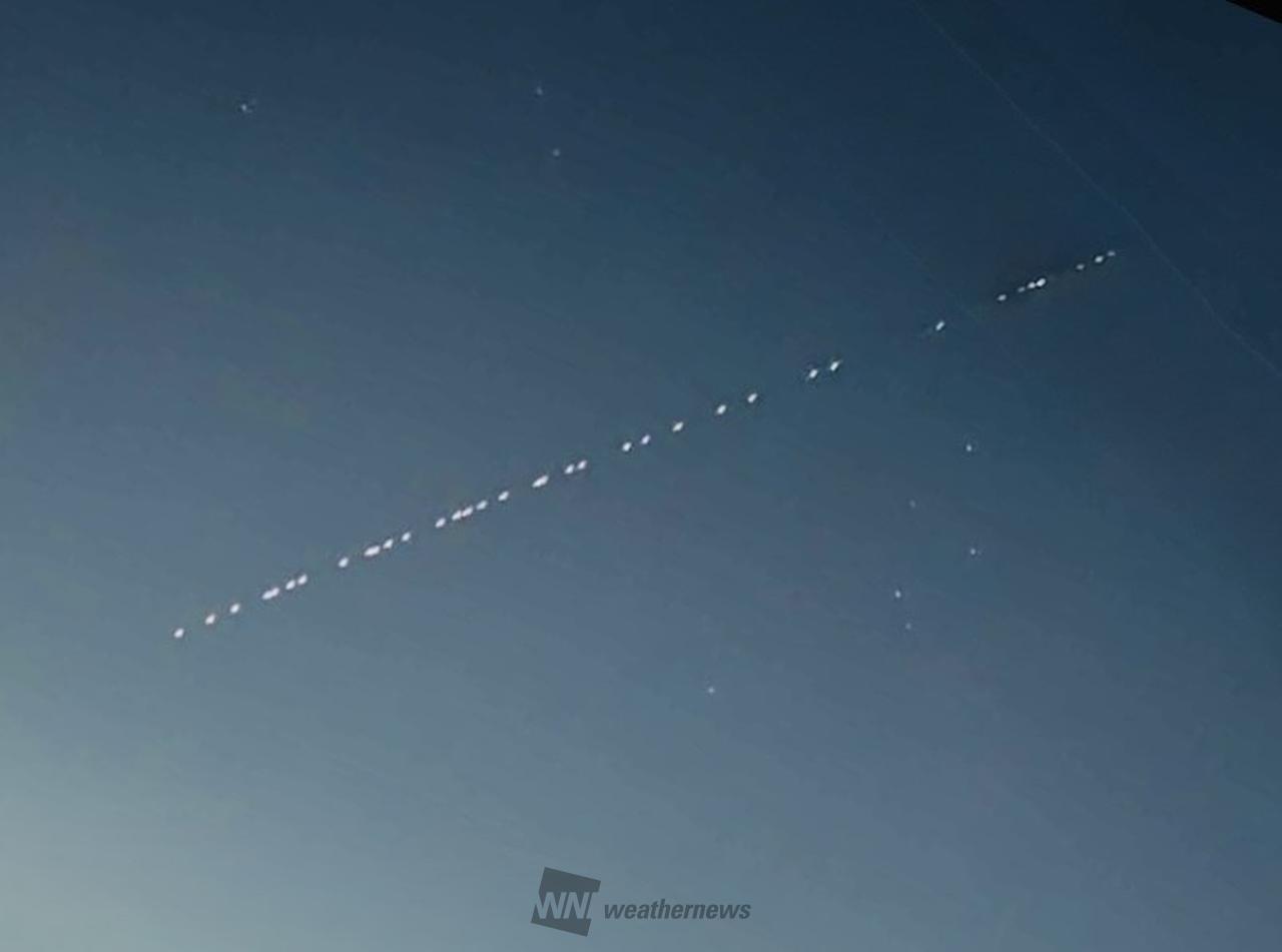 1/6 スターリンクトレイン 注目の空の写真 ウェザーニュース