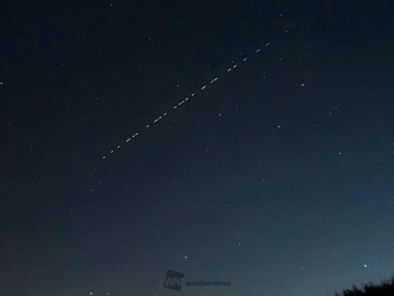 1/6 スターリンクトレイン 注目の空の写真 ウェザーニュース