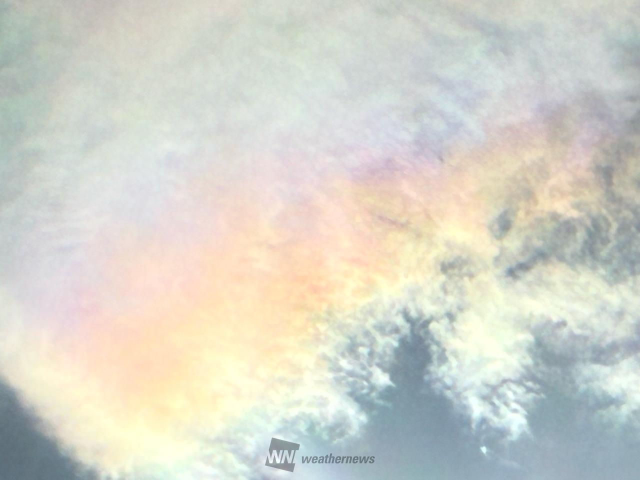 虹色の雲「彩雲」 注目の空の写真 ウェザーニュース