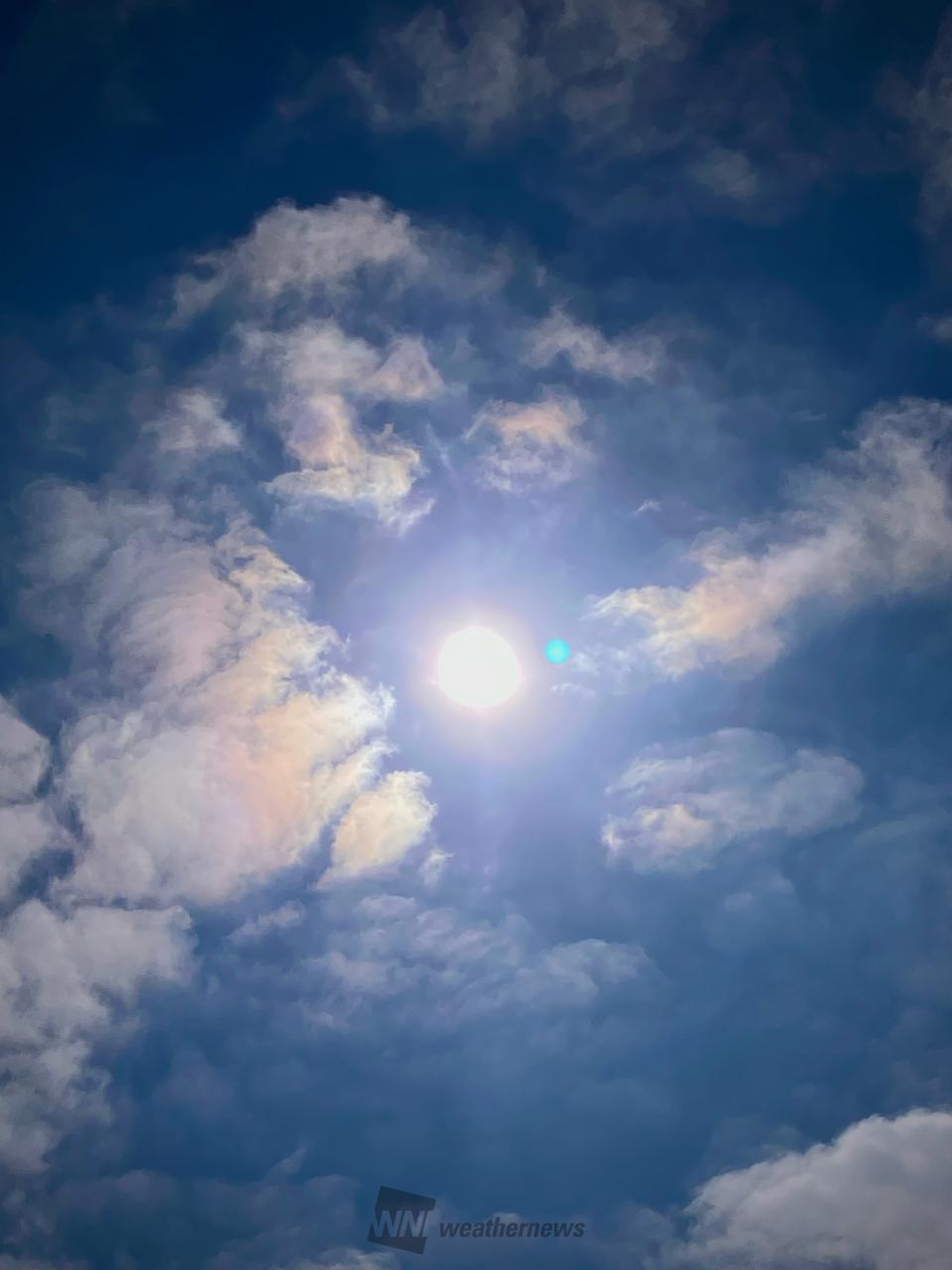 虹色の雲みーっけ 注目の空の写真 ウェザーニュース