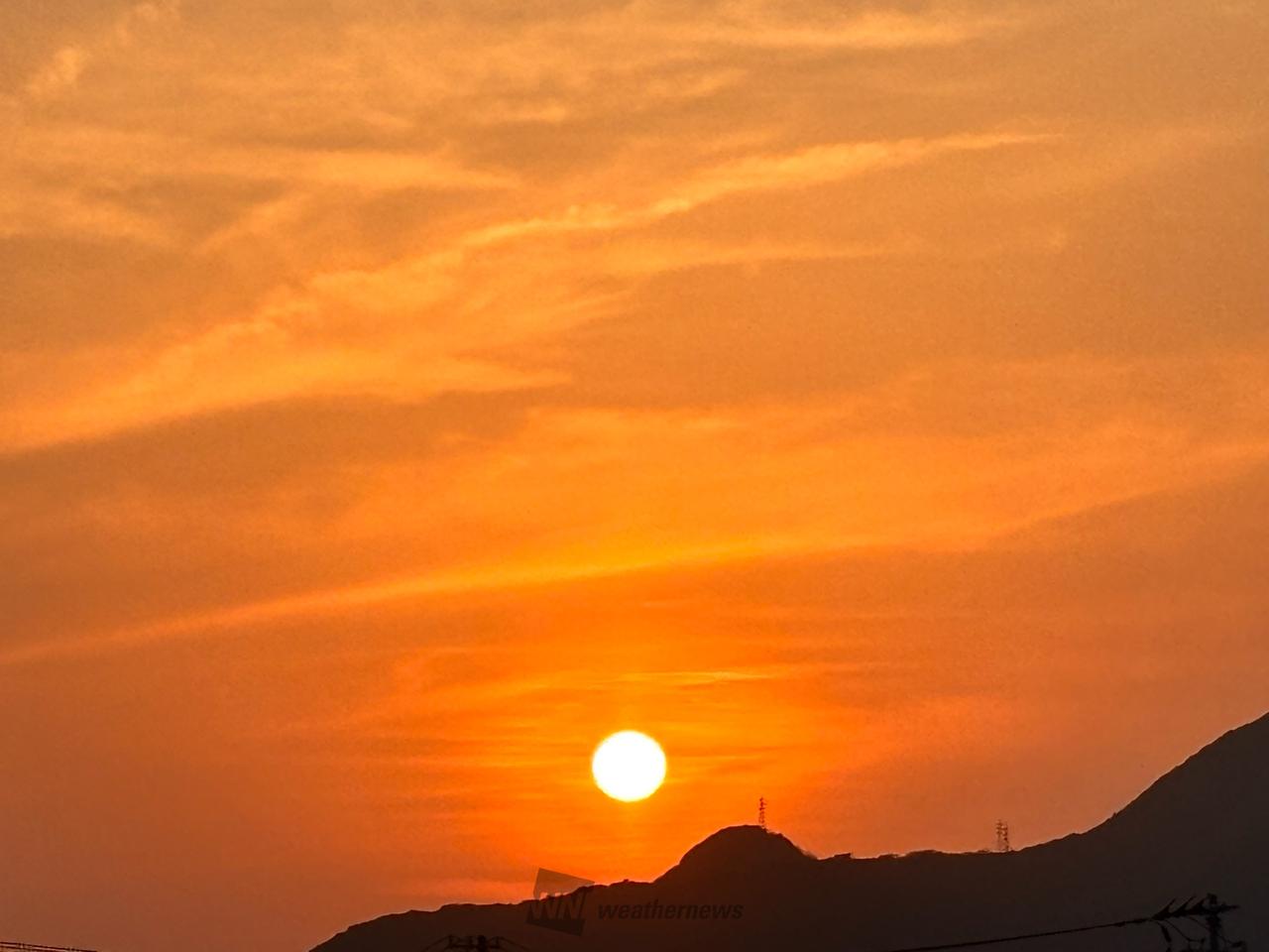 金曜日の夕焼け 注目の空の写真 ウェザーニュース
