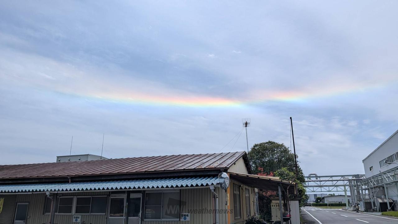 真っ直ぐな虹が出現 注目の空の写真 ウェザーニュース
