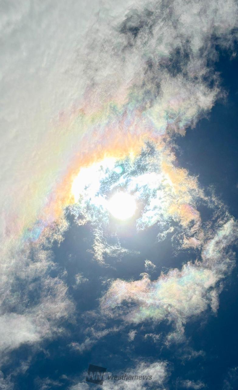 虹色の雲 注目の空の写真 ウェザーニュース