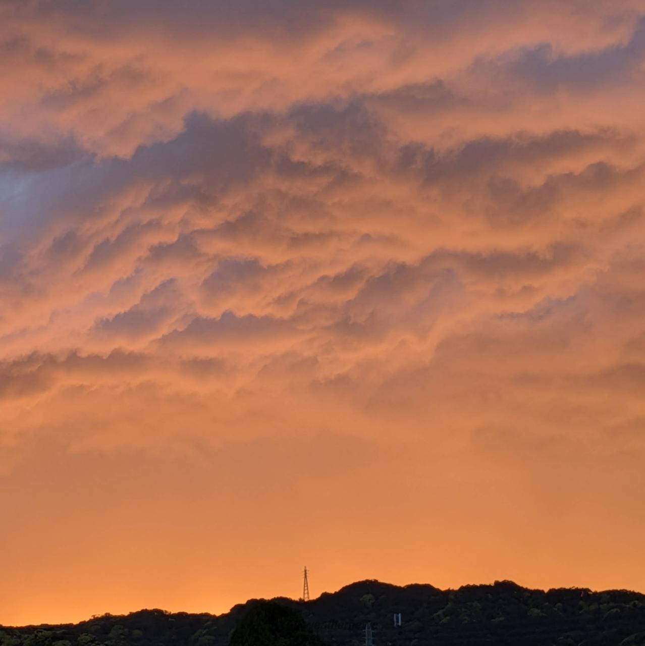 5月最初の夕焼け 注目の空の写真 ウェザーニュース