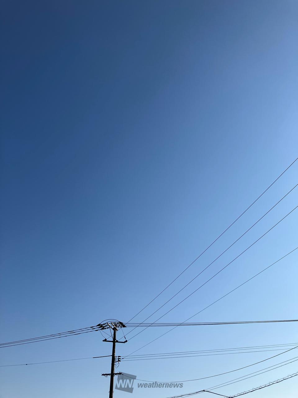 💙雲一つない青空💙 注目の空の写真 ウェザーニュース