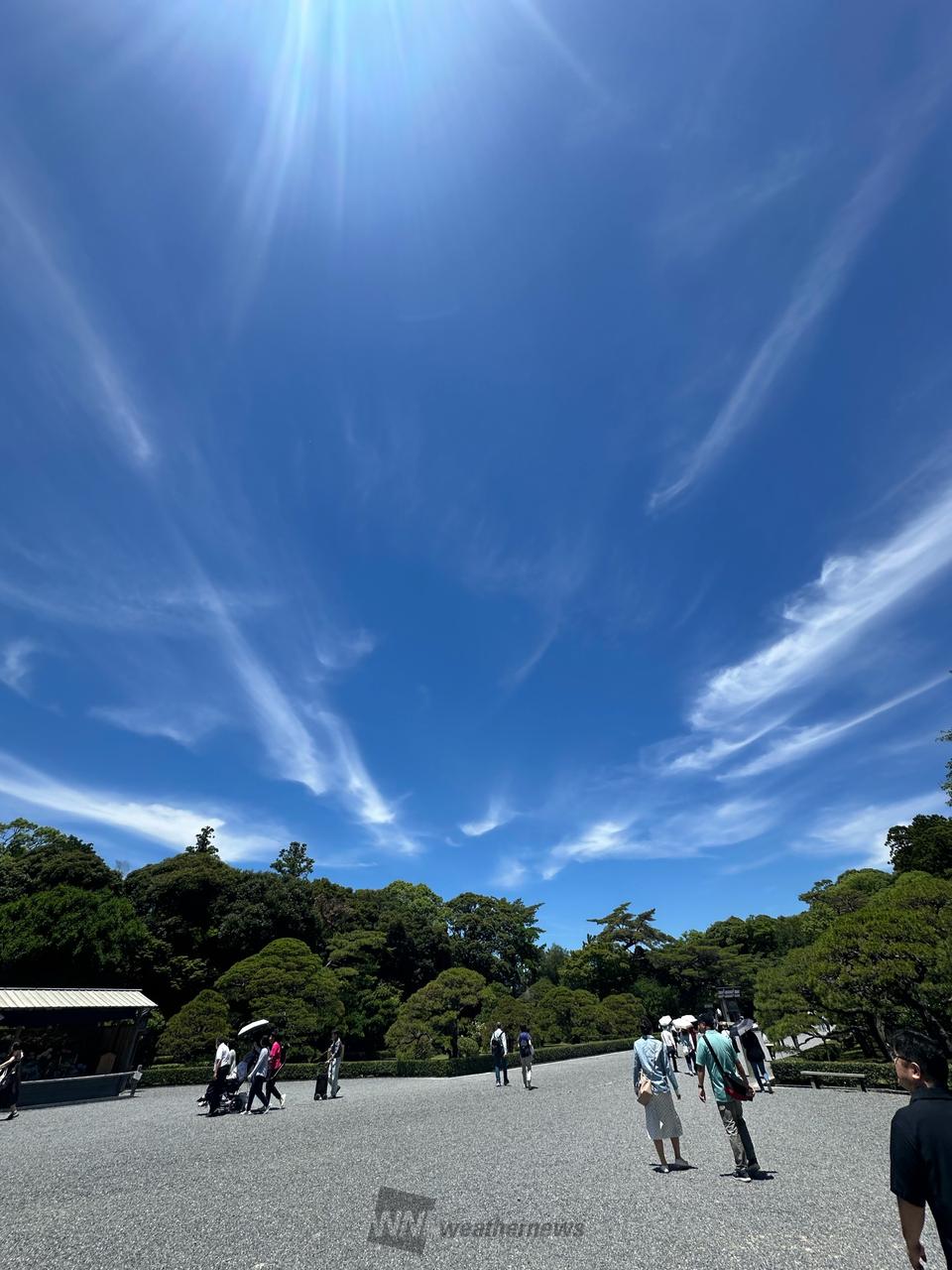 青空にキレイな鉤状巻雲 注目の空の写真 ウェザーニュース