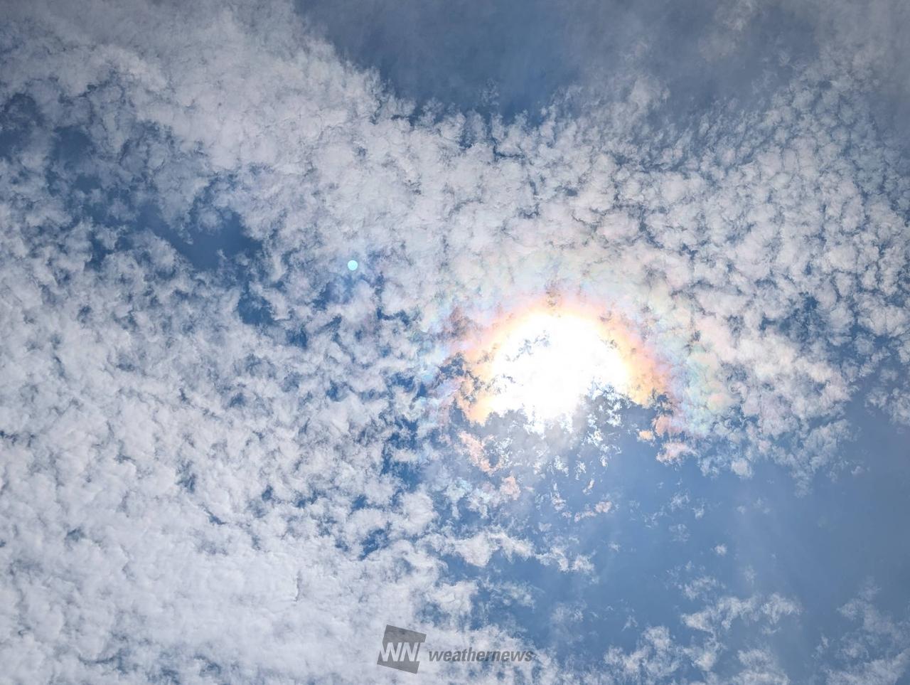 会社のお昼休みに撮影 虹が雲の中にいるみ | 福岡県三潴郡大木町