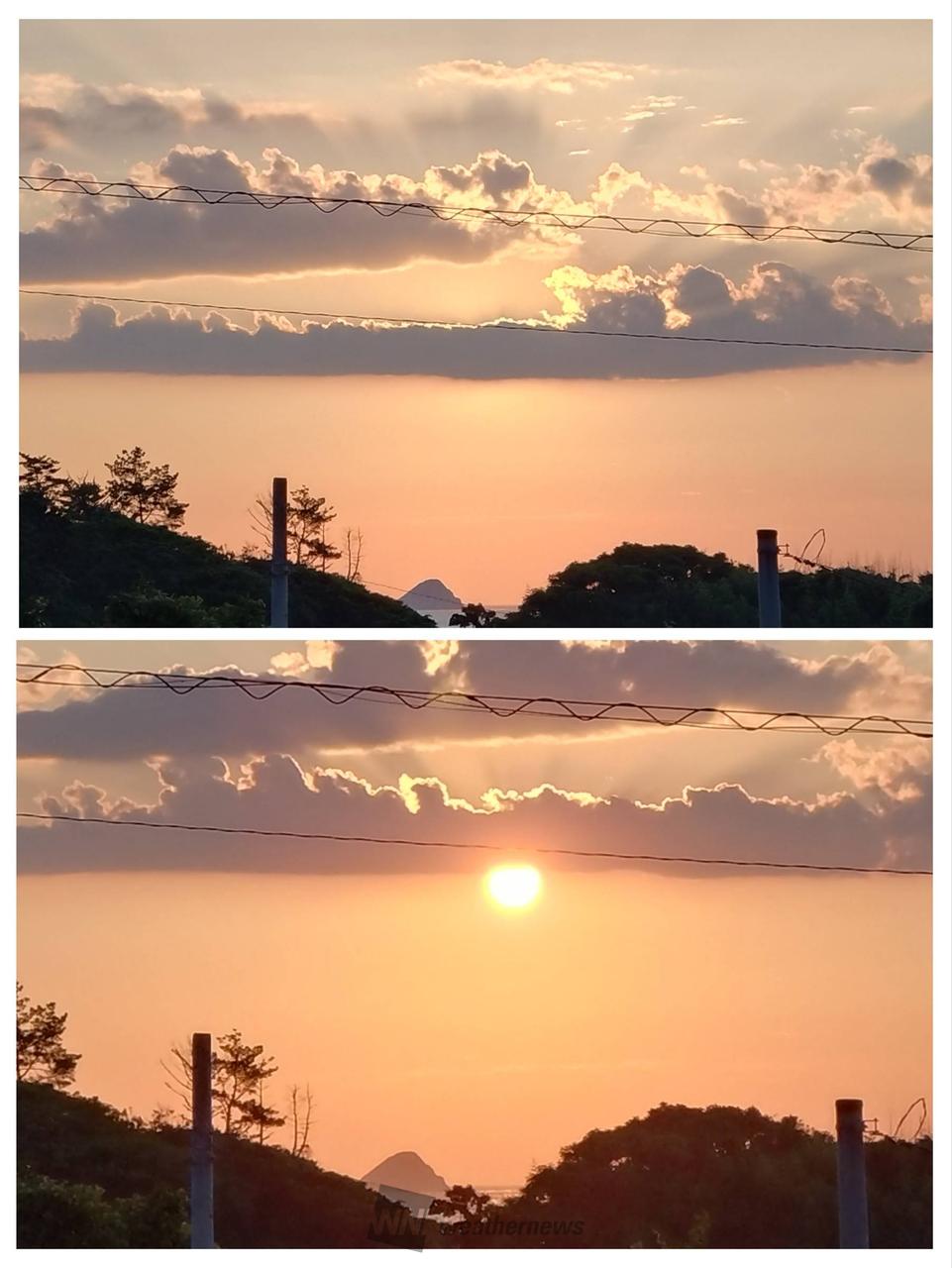 夕陽＆夕焼け】 📷 19時00分 | 島根県益田市 | ぱくちゃん | ウェザー