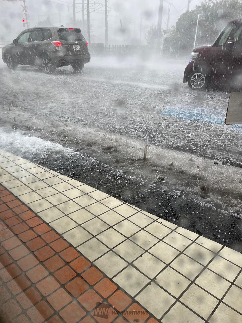 いきなりの大雨雹が...