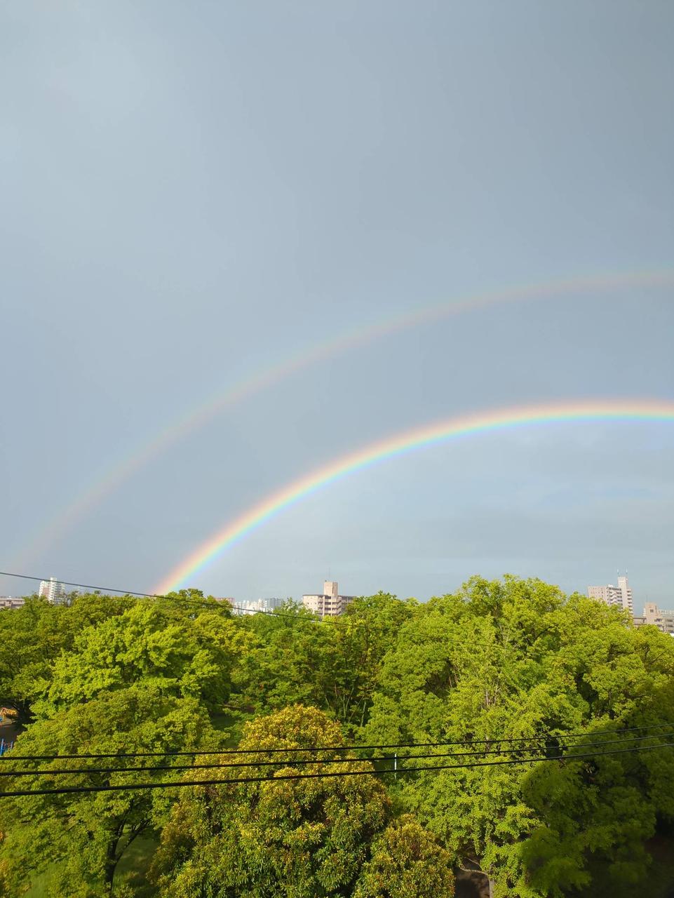 名古屋周辺で二重の虹🌈 注目の空の写真 ウェザーニュース