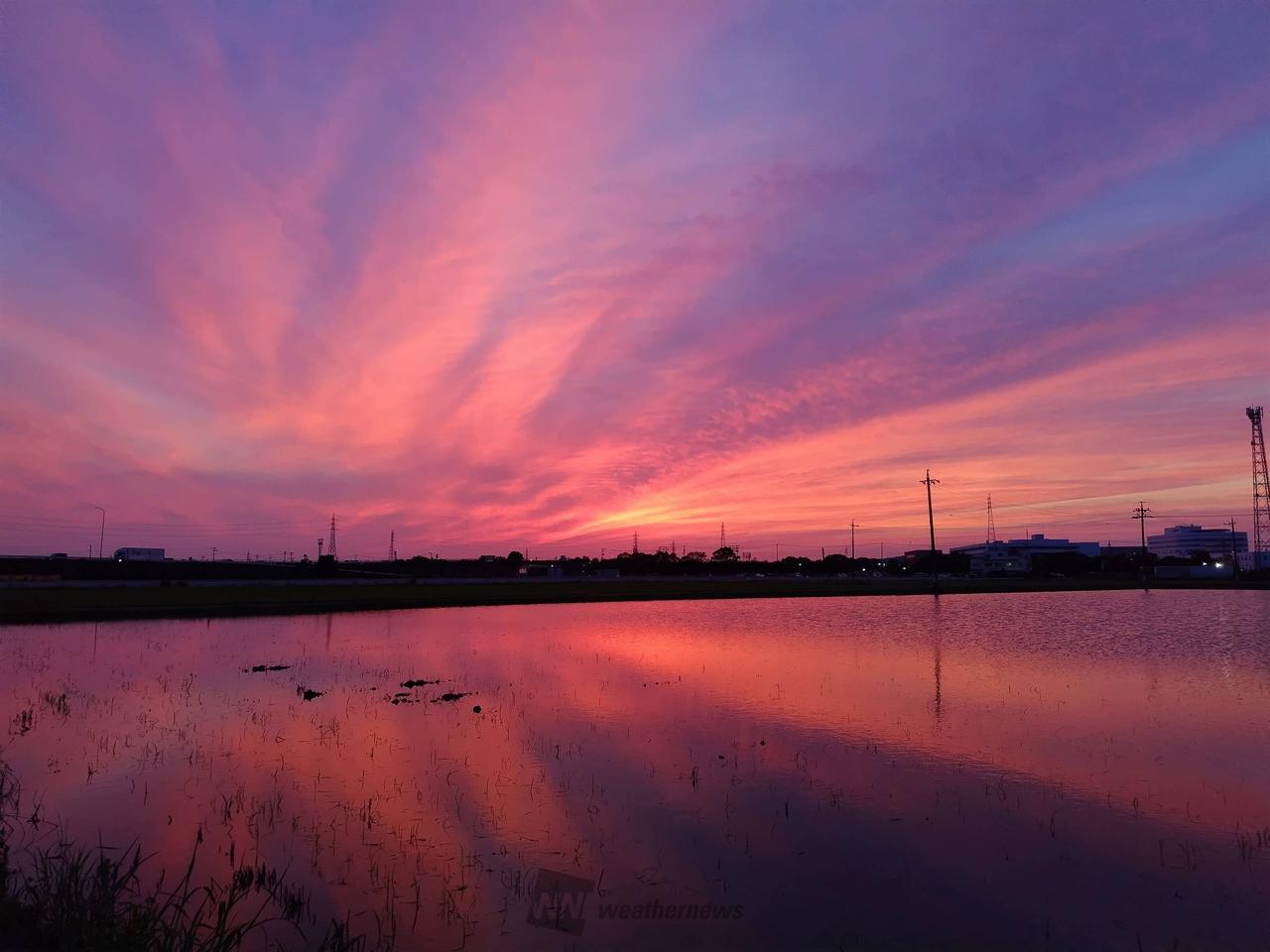金曜の夕焼け 注目の空の写真 ウェザーニュース