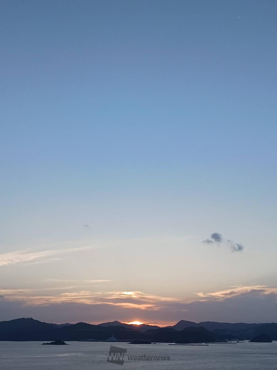 ５時31分雲間から...