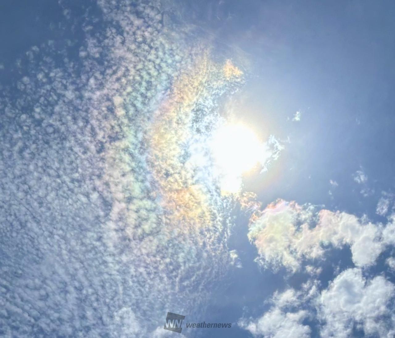 虹色現象が出現 注目の空の写真 ウェザーニュース