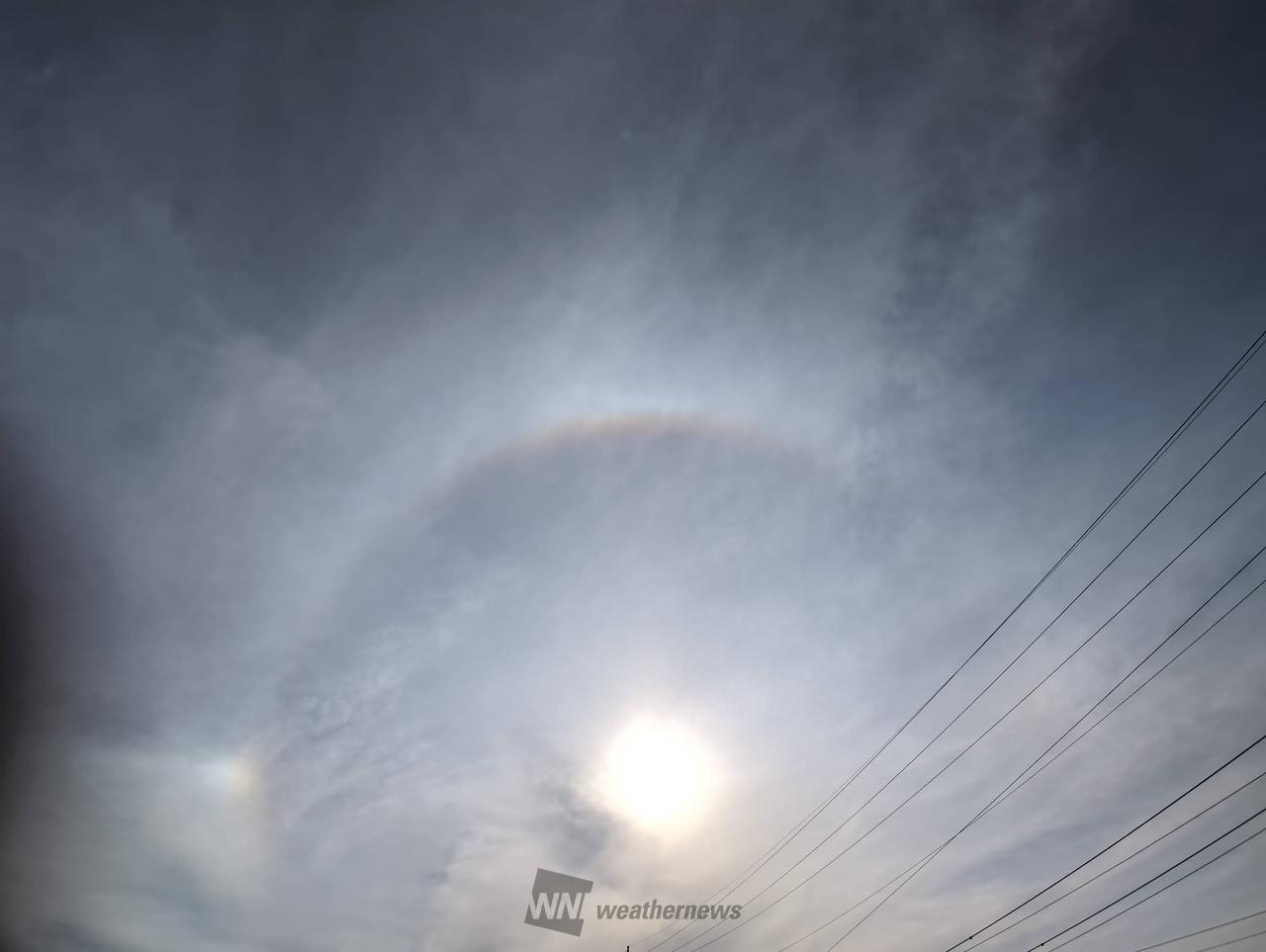 虹色現象が出現 注目の空の写真 ウェザーニュース