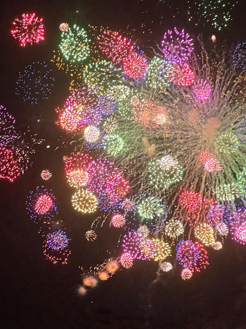 米子がいな祭の花火...
