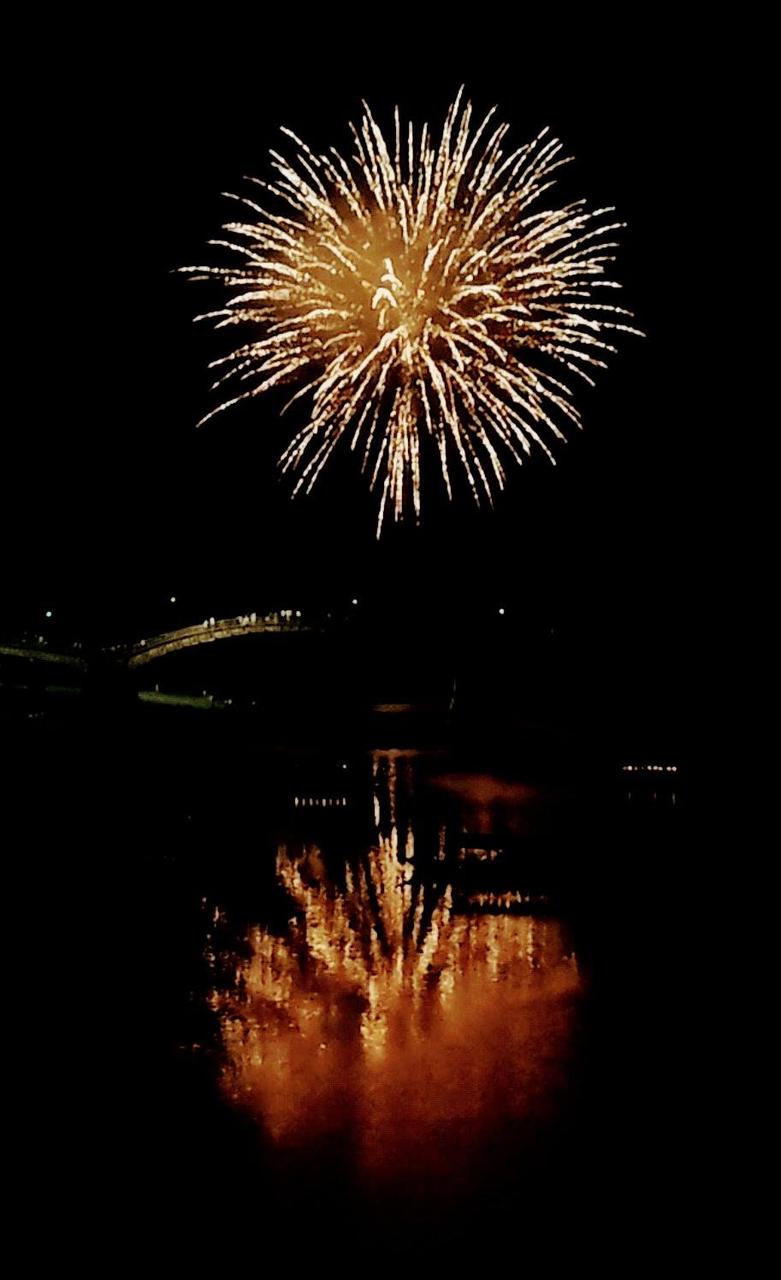 2分間の打ち上げ花...