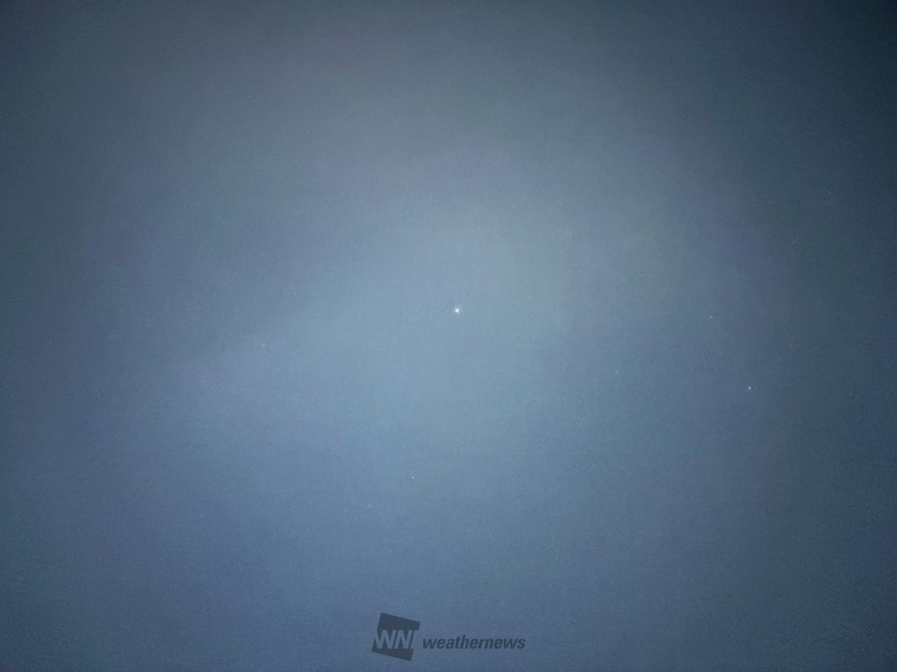 真上の星は薄っすら...